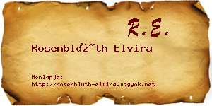 Rosenblüth Elvira névjegykártya