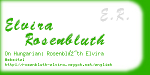 elvira rosenbluth business card